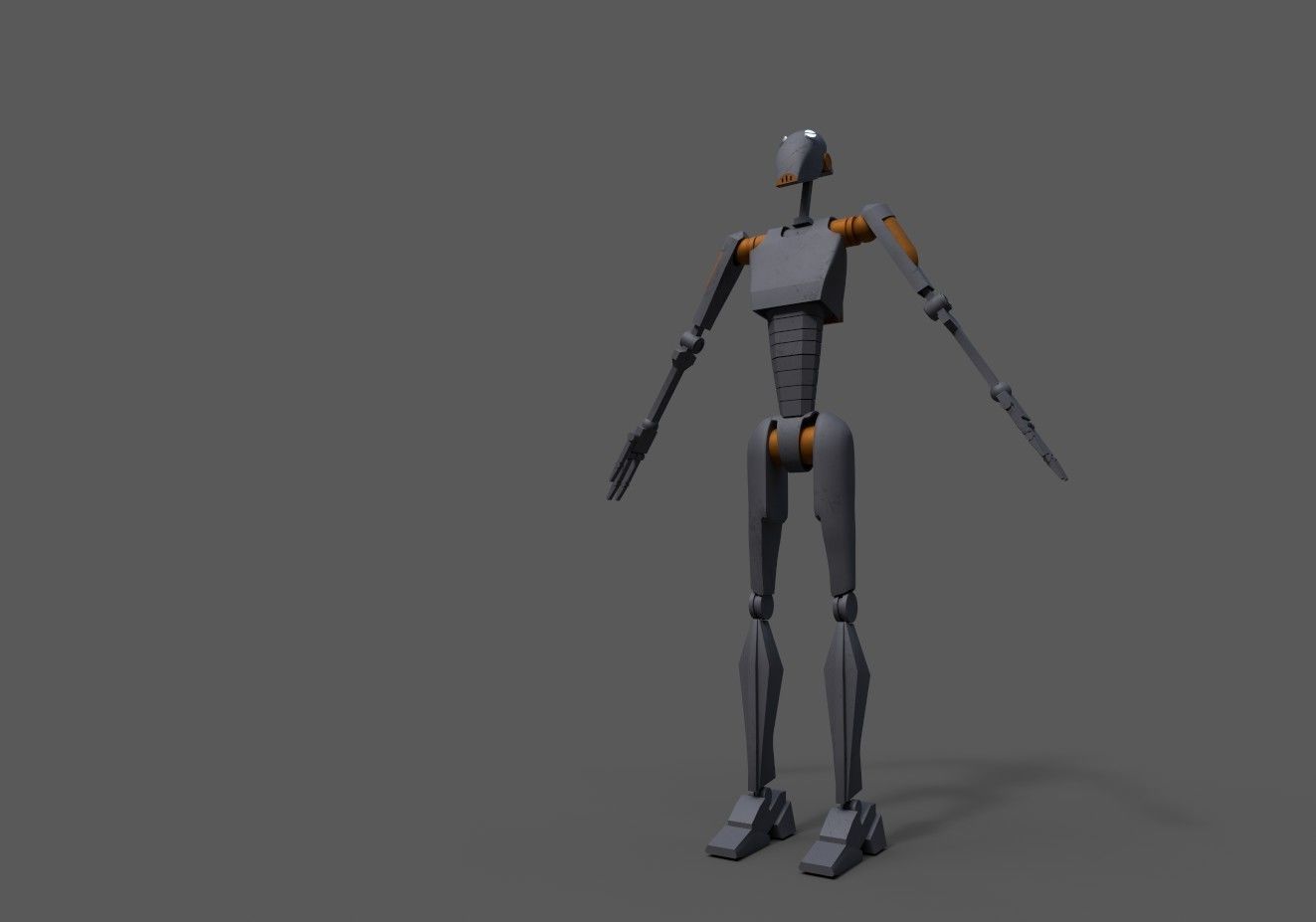 Commando Droid Low-poly 3D model_6