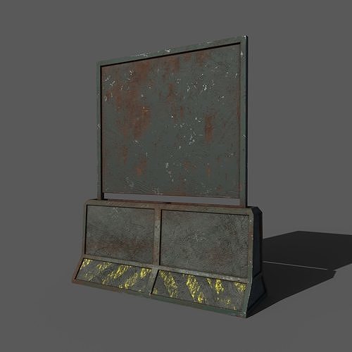 Concrete RoadBlock Barrier Barricade 3D model