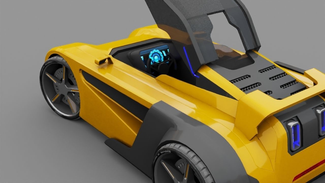 SUPER CAR rigged 3D model_31