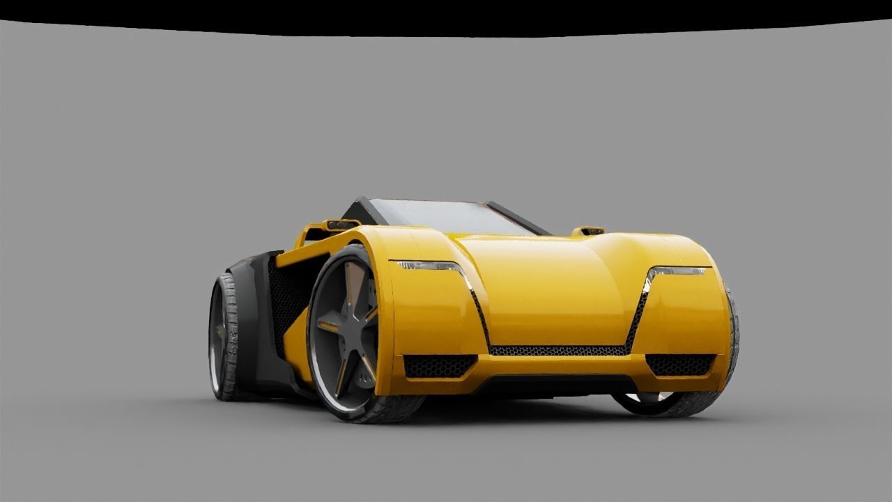 SUPER CAR rigged 3D model_4