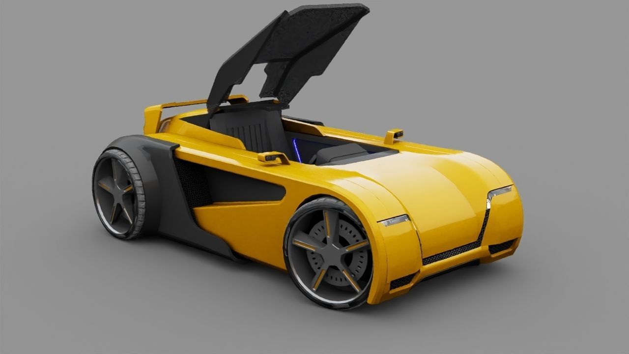 SUPER CAR rigged 3D model_26