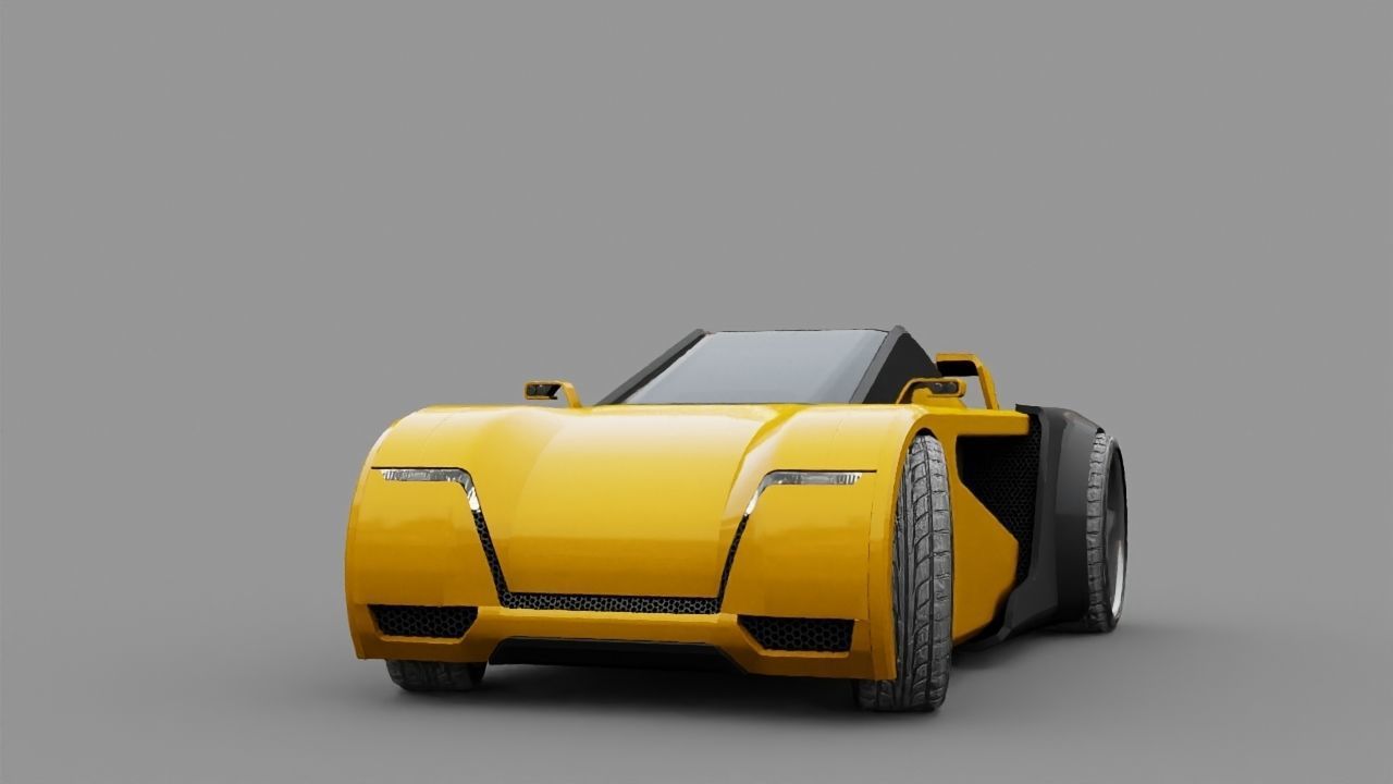 SUPER CAR rigged 3D model_5