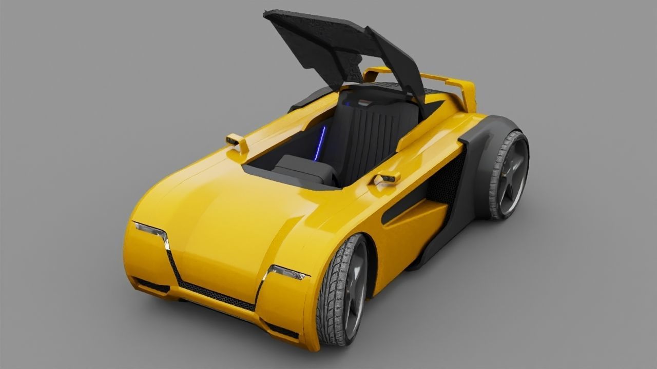 SUPER CAR rigged 3D model_28