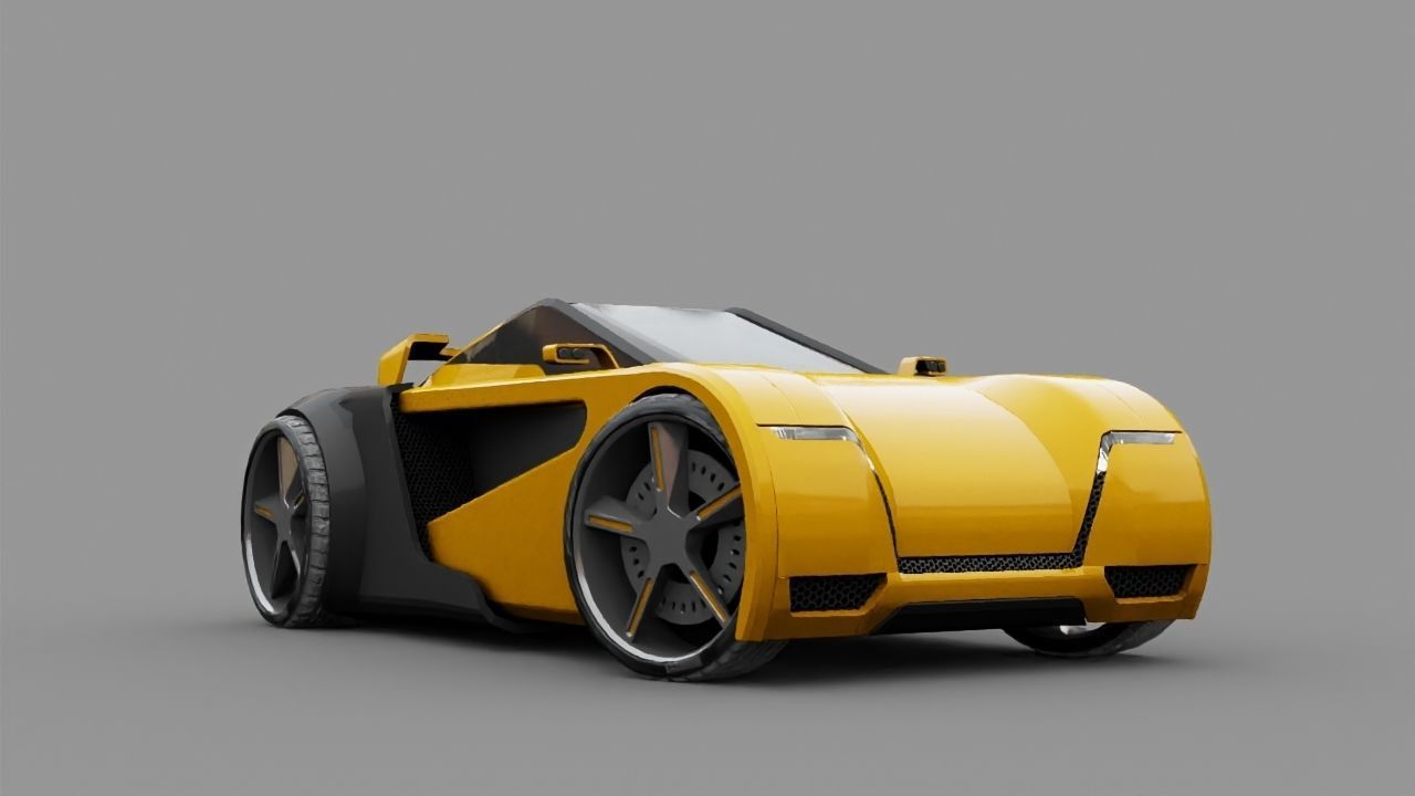 SUPER CAR rigged 3D model_3