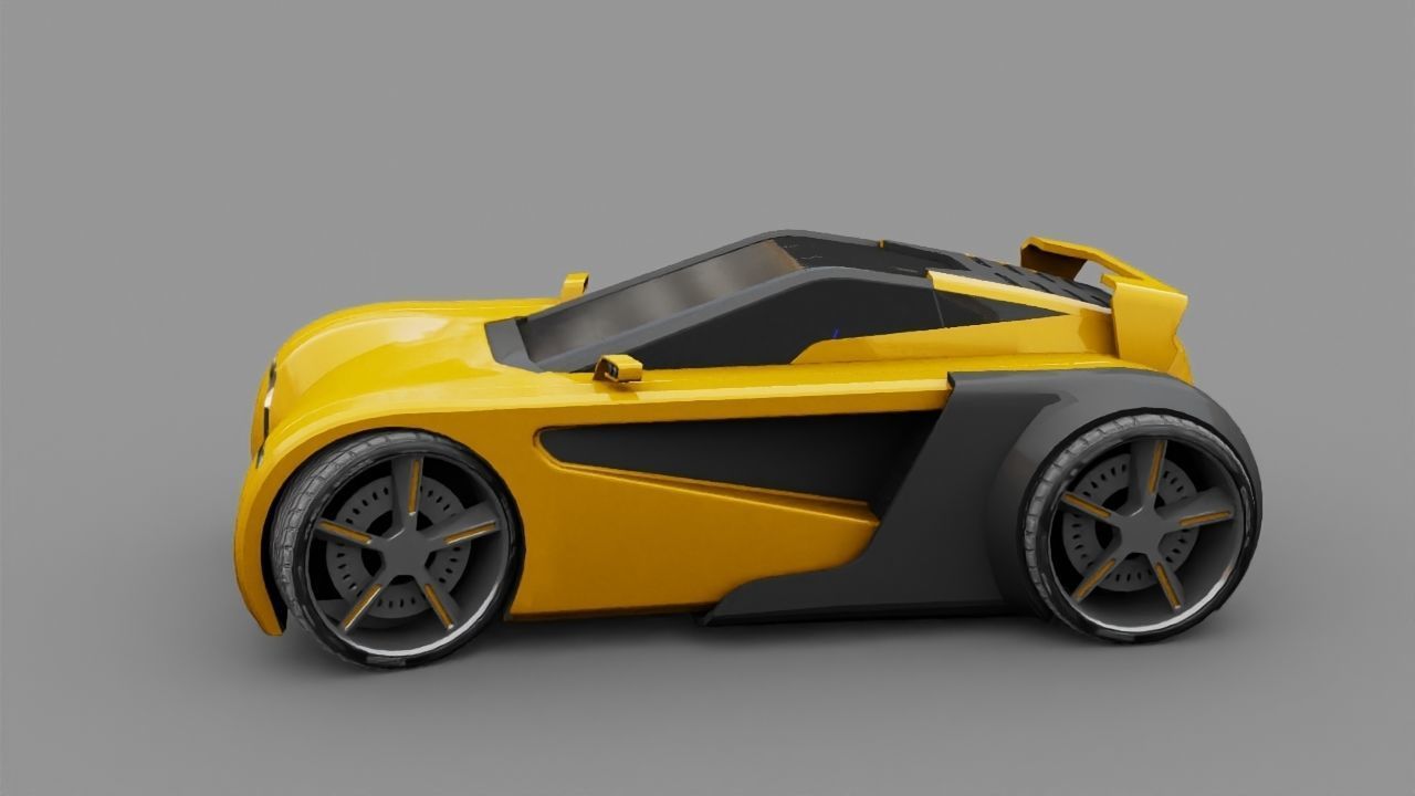 SUPER CAR rigged 3D model_9