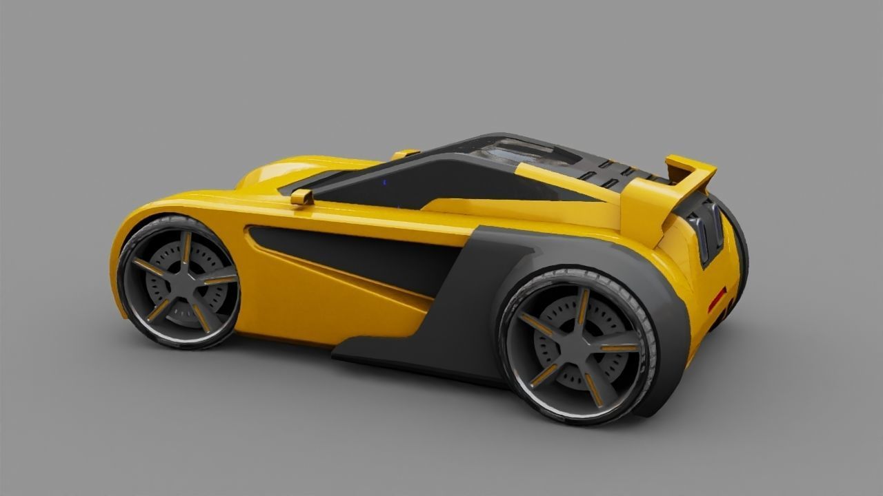 SUPER CAR rigged 3D model_11