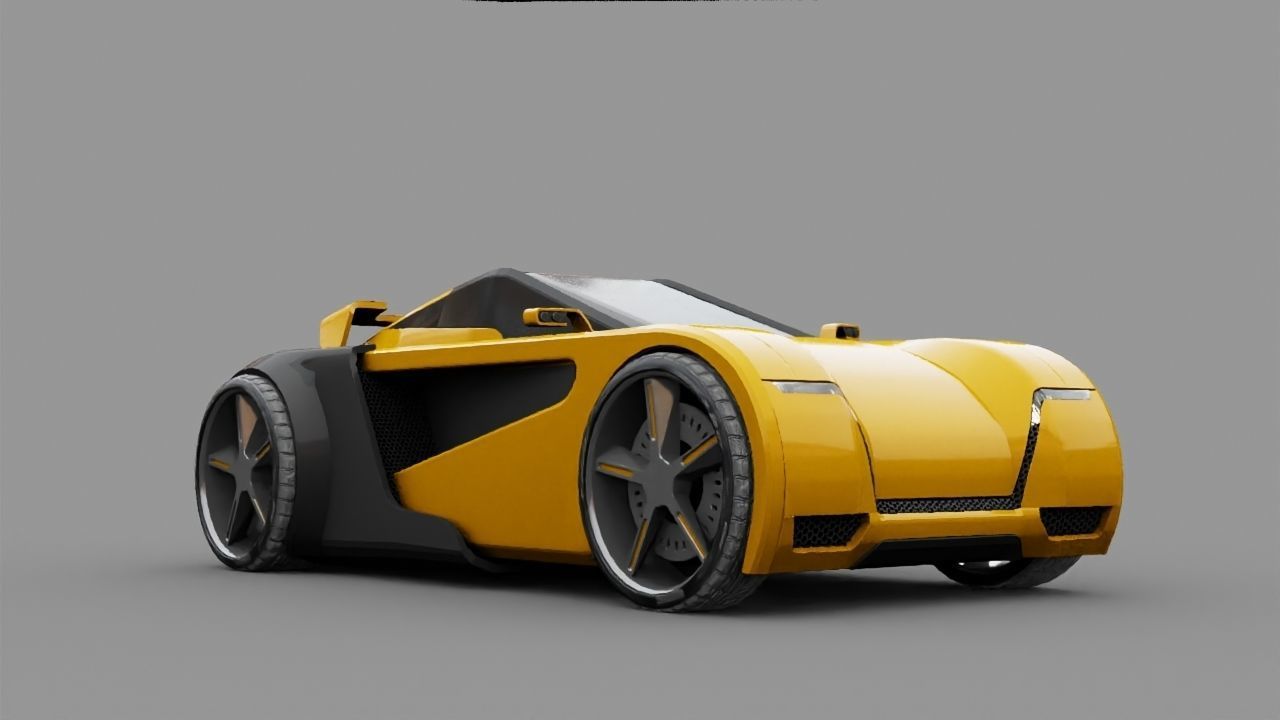 SUPER CAR rigged 3D model_2