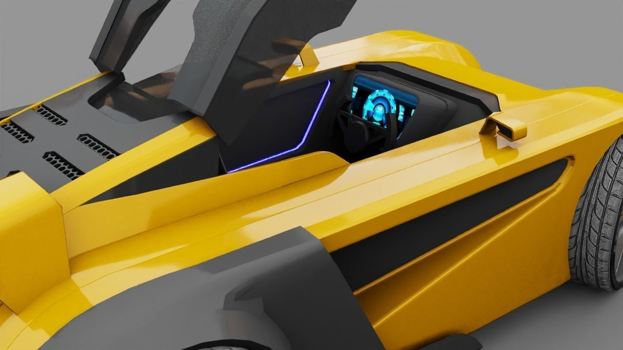 SUPER CAR rigged 3D model_32