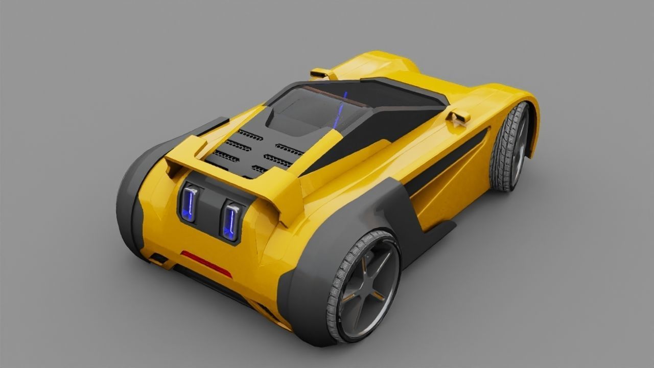 SUPER CAR rigged 3D model_19