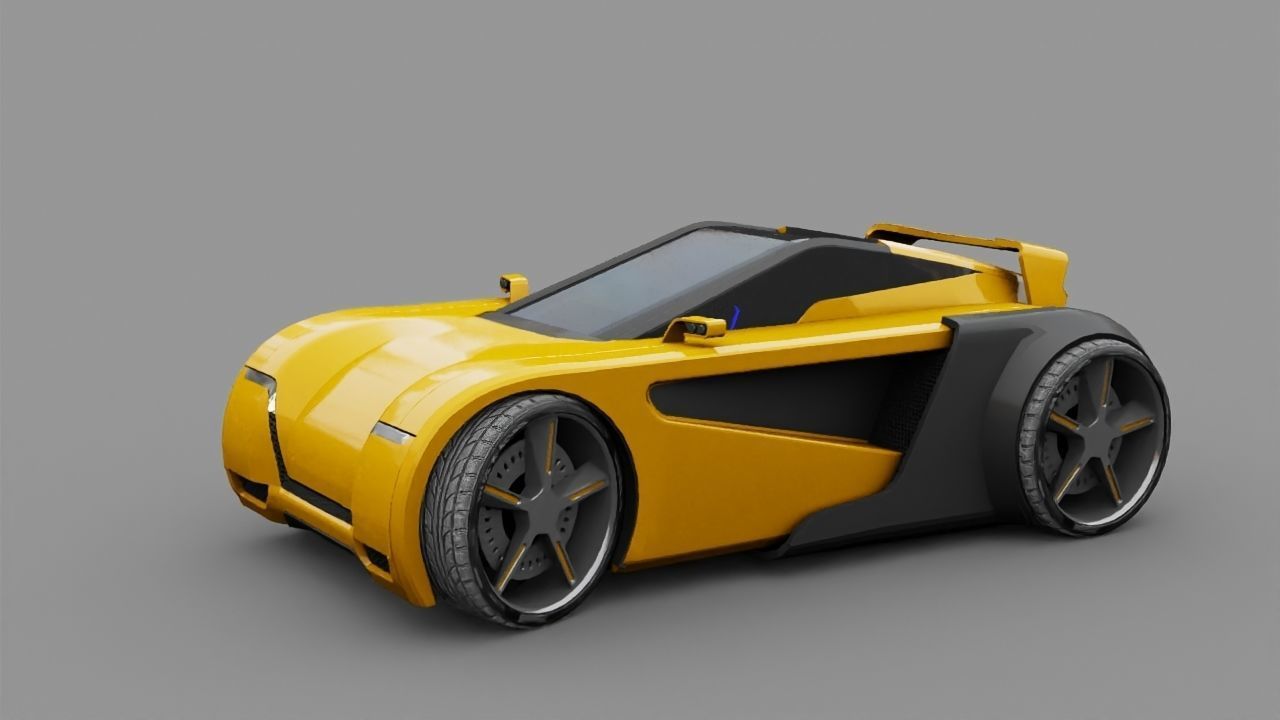 SUPER CAR rigged 3D model_7