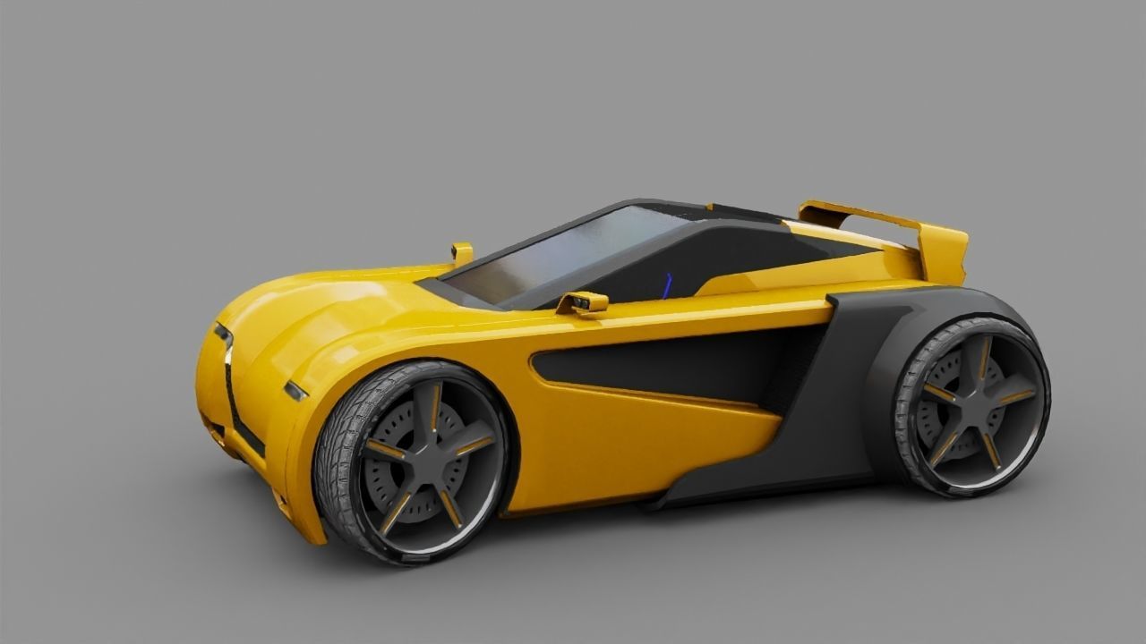 SUPER CAR rigged 3D model_8
