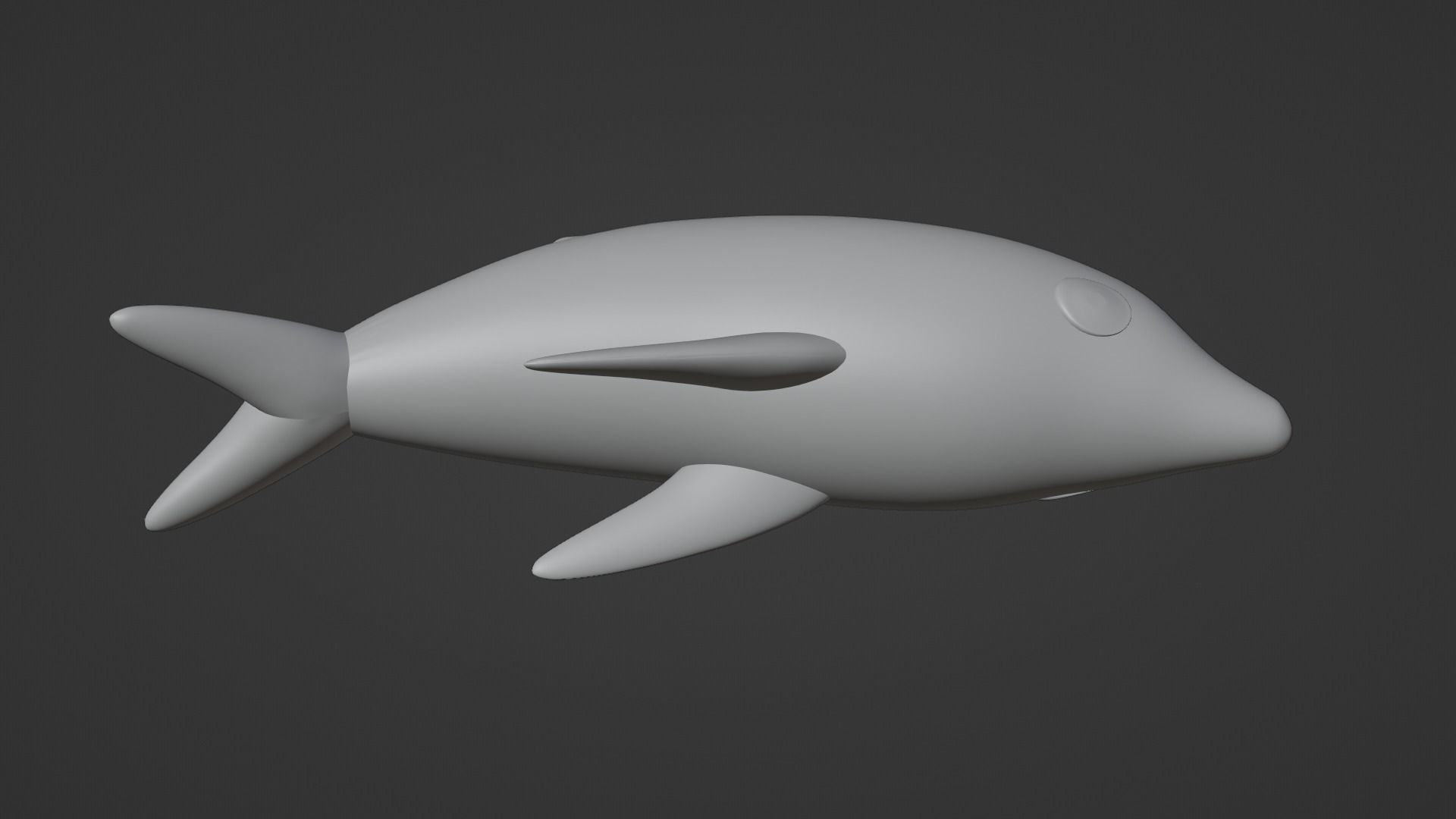 Inflatable dolphin blue 3D model_22