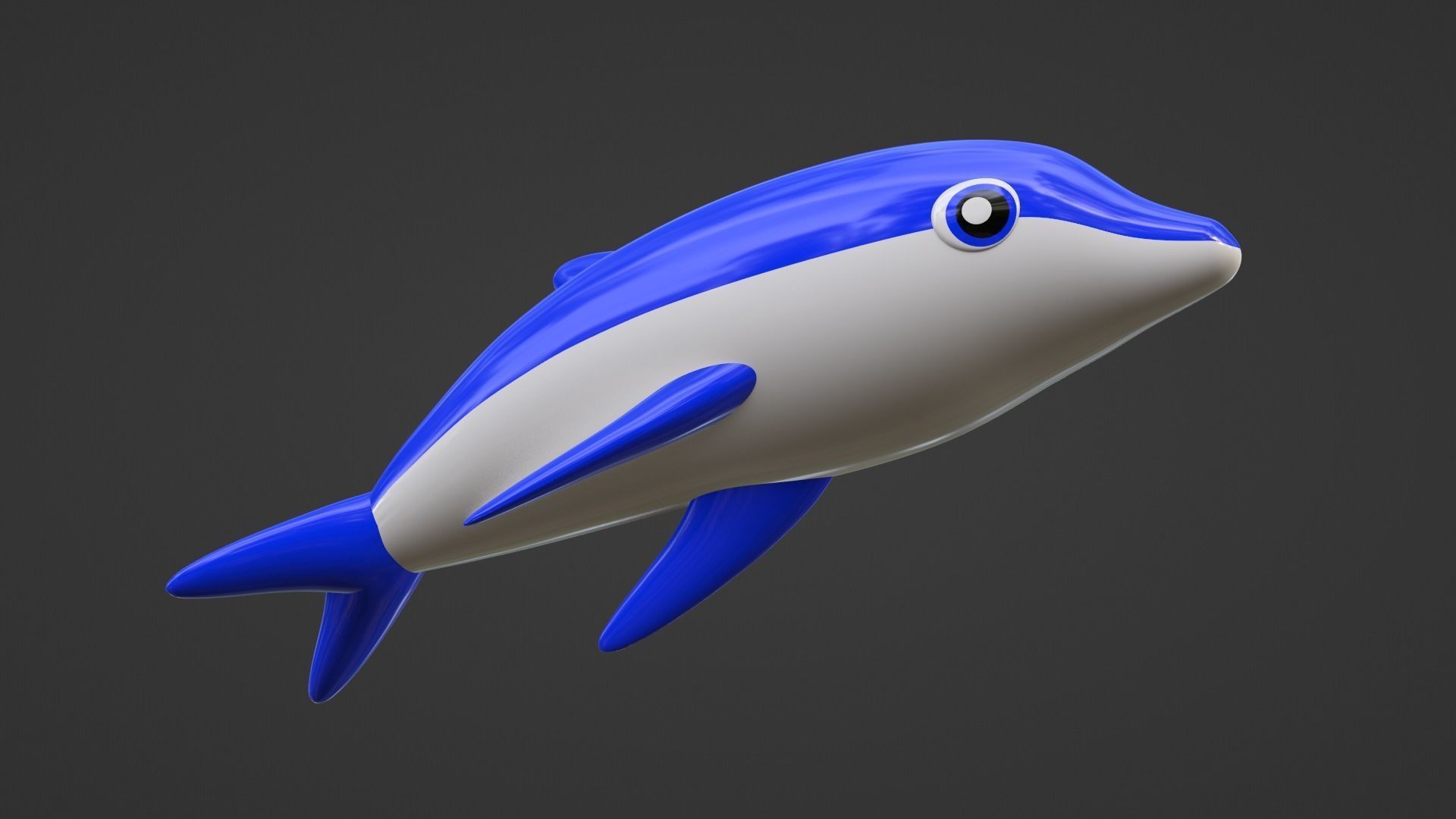 Inflatable dolphin blue 3D model_21