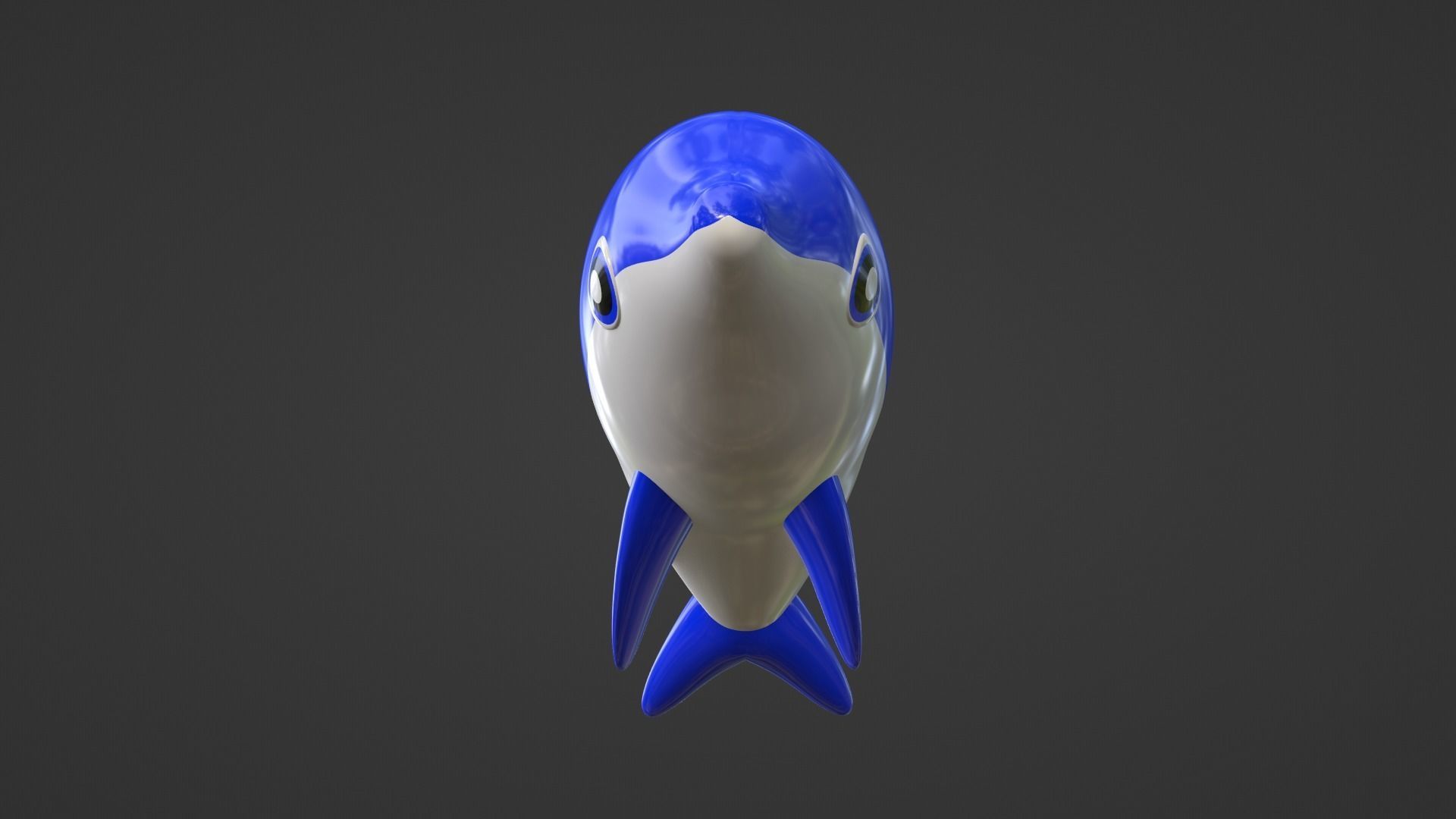 Inflatable dolphin blue 3D model_15