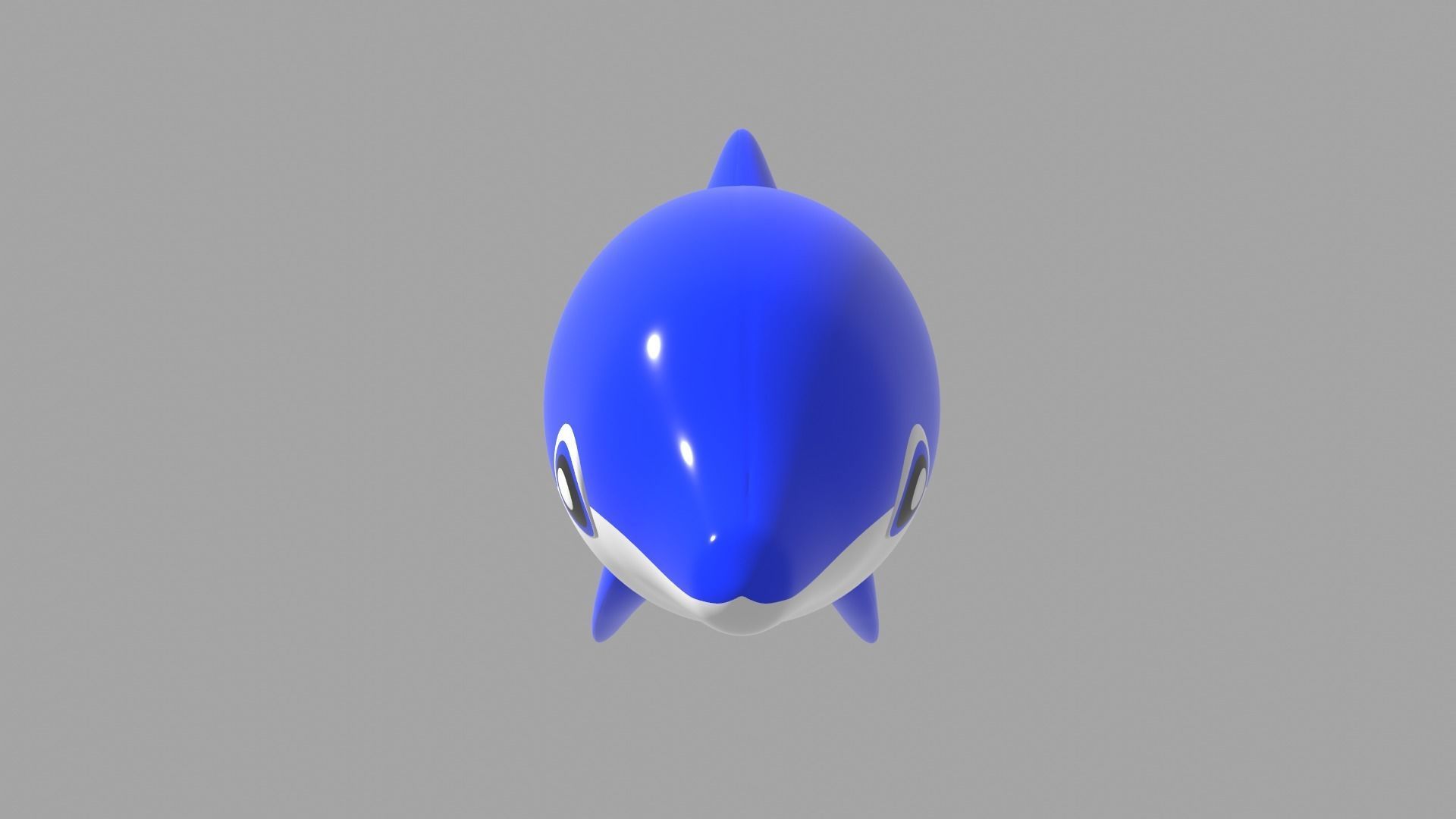 Inflatable dolphin blue 3D model_13