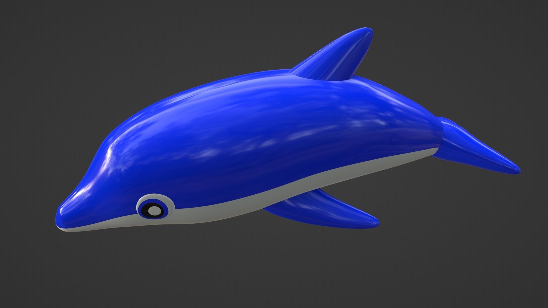 Inflatable dolphin blue 3D model_29