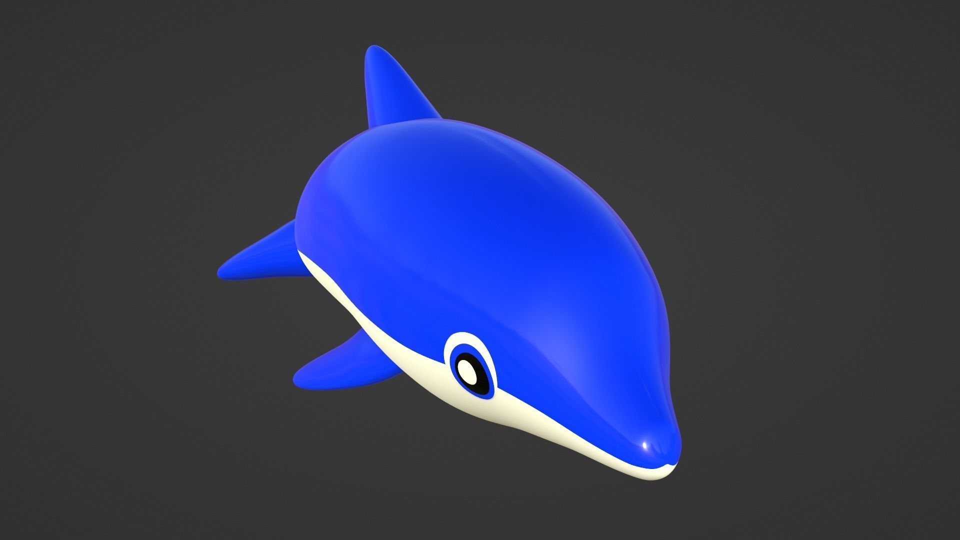 Inflatable dolphin blue 3D model_26