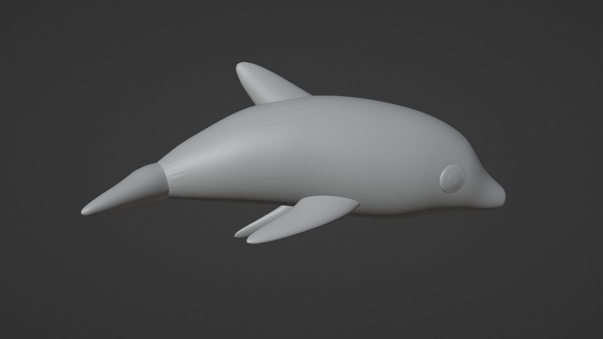 Inflatable dolphin blue 3D model_8