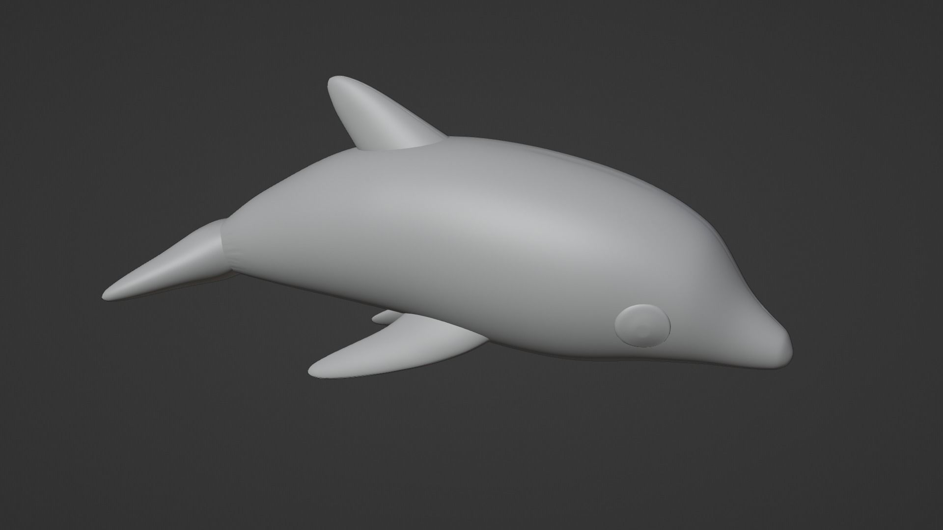 Inflatable dolphin blue 3D model_4