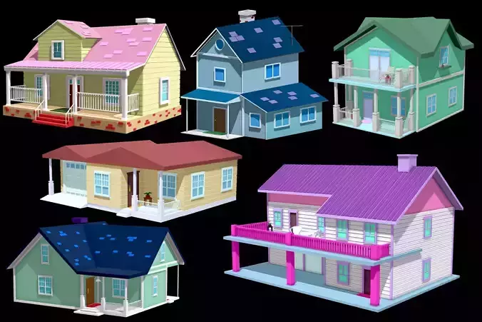 Toon House Pack Cartoon Unity