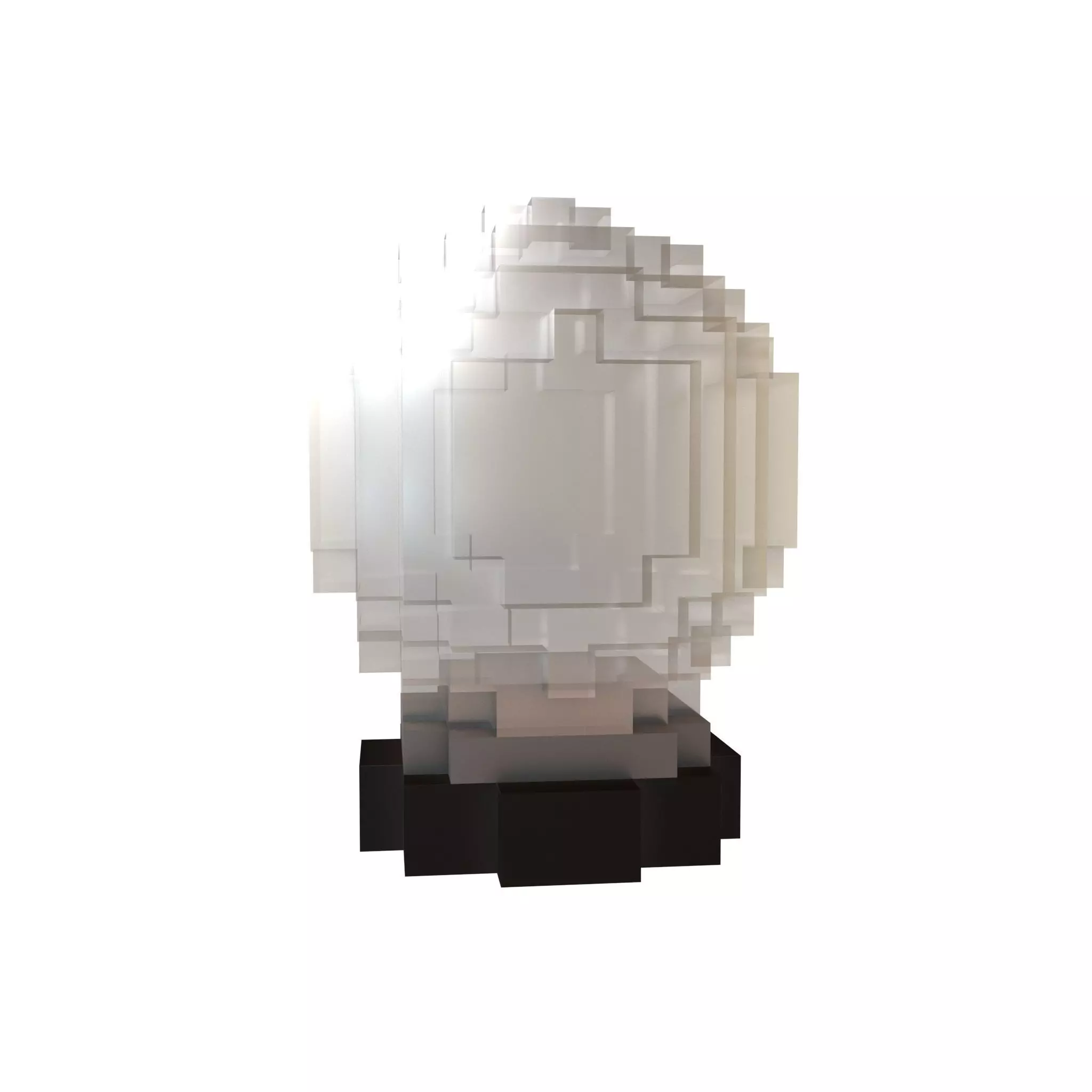 Voxel Crystal Ball V1 001 Low-poly 3D model_0