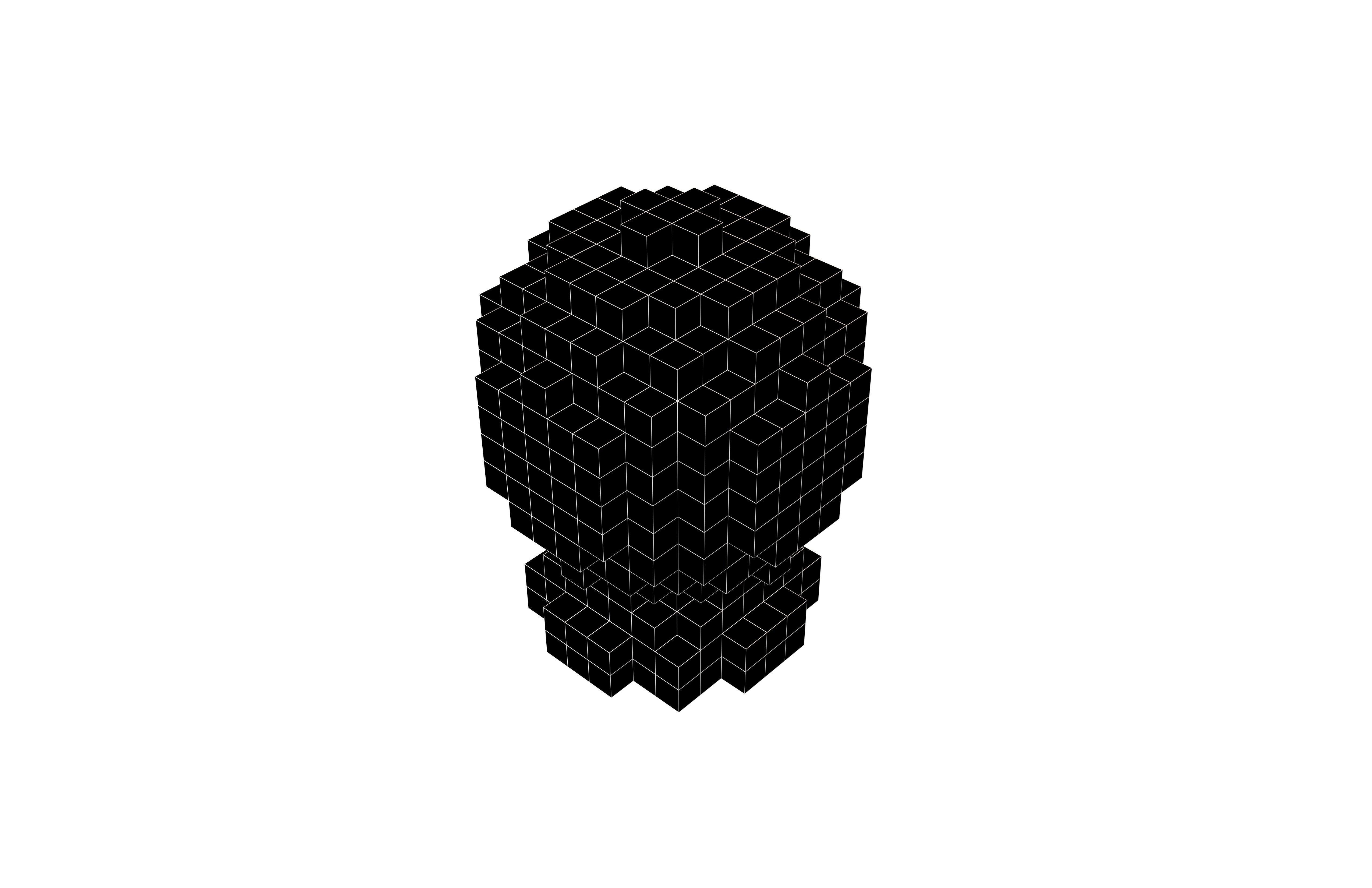 Voxel Crystal Ball V1 001 Low-poly 3D model_6