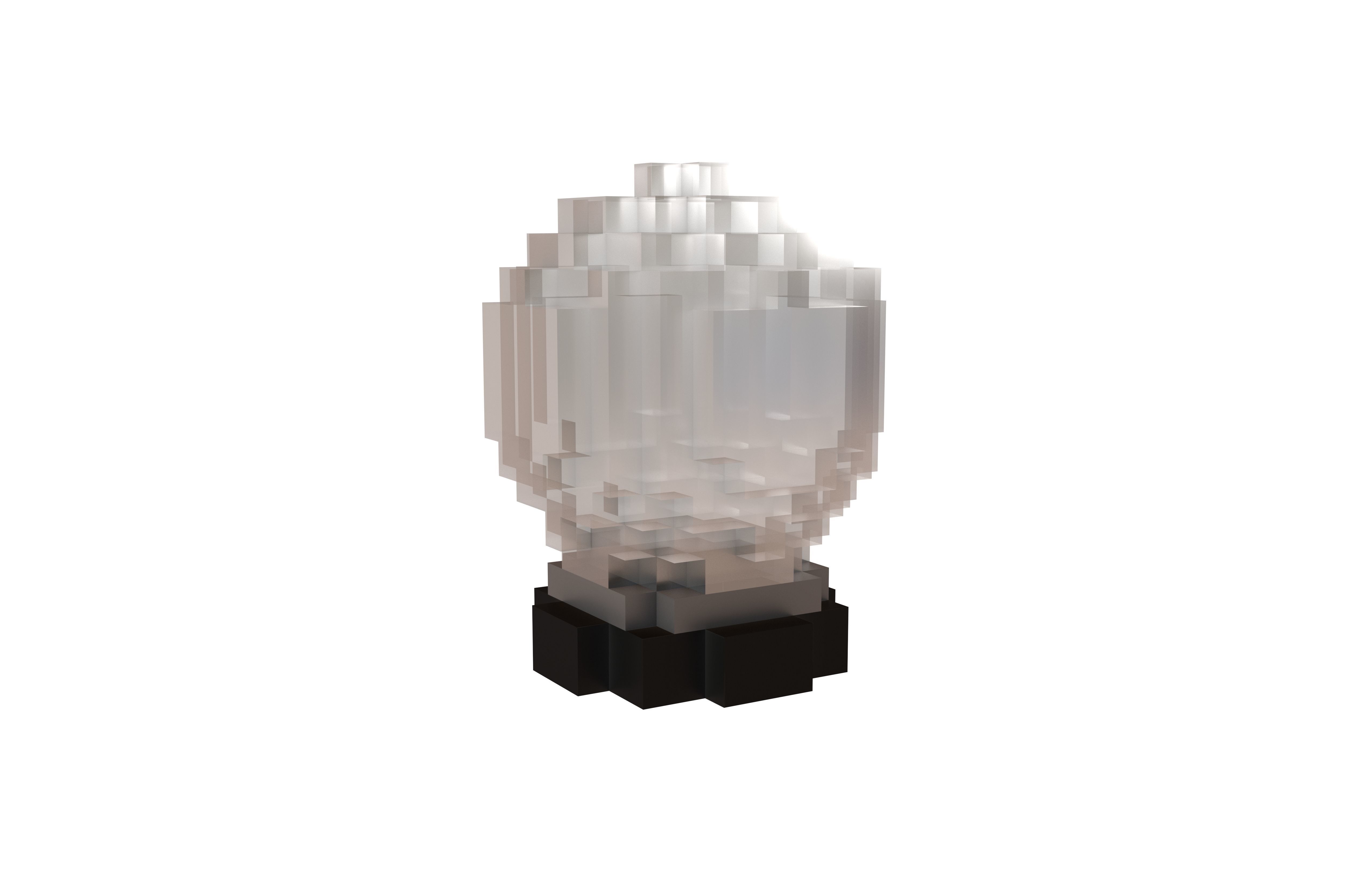 Voxel Crystal Ball V1 001 Low-poly 3D model_1