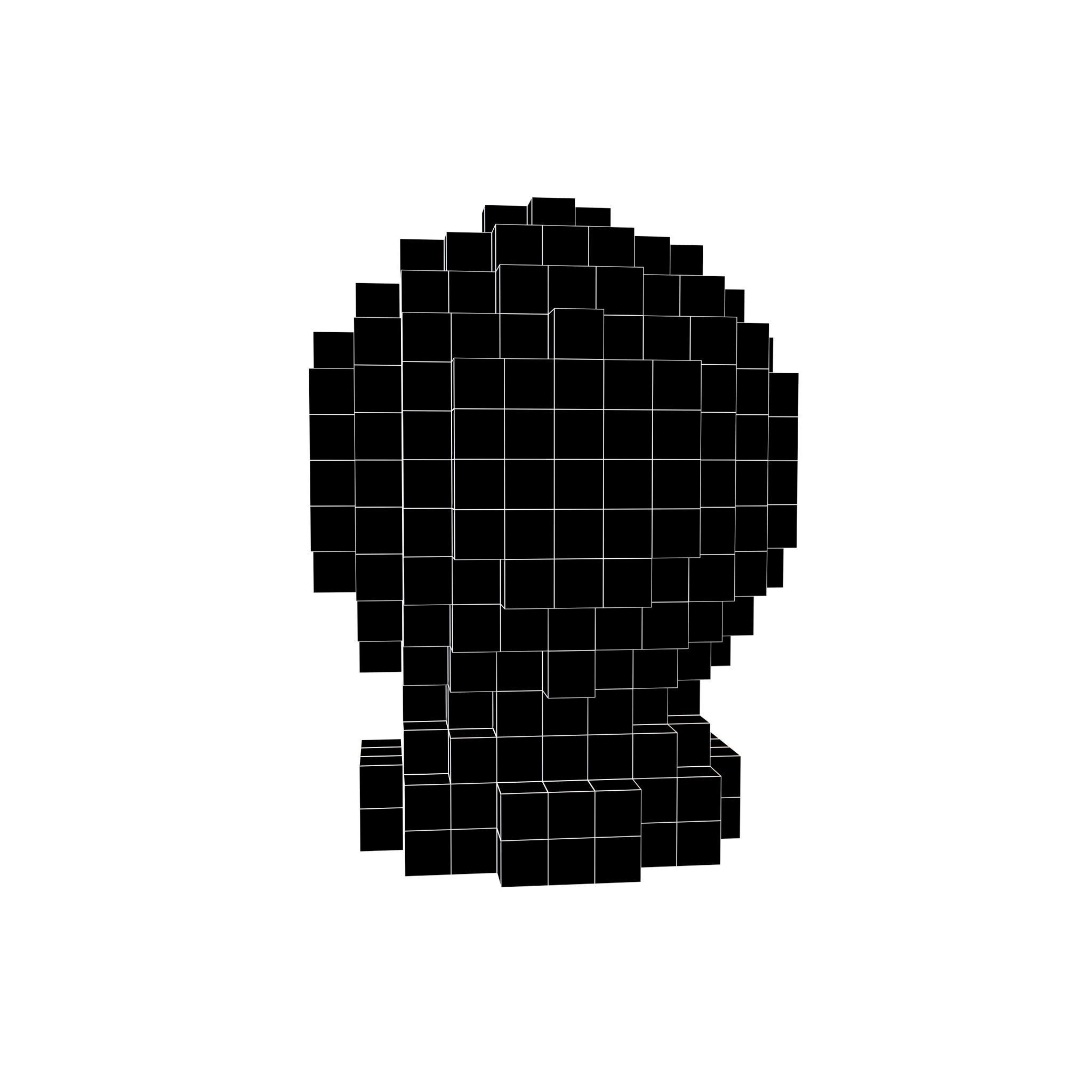 Voxel Crystal Ball V1 001 Low-poly 3D model_4