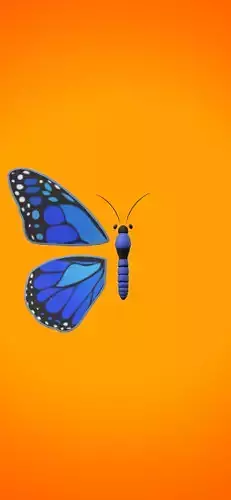 Butterfly Low Poly with Textures