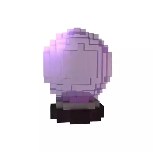Voxel Crystal Ball V1 003 Low-poly 3D model
