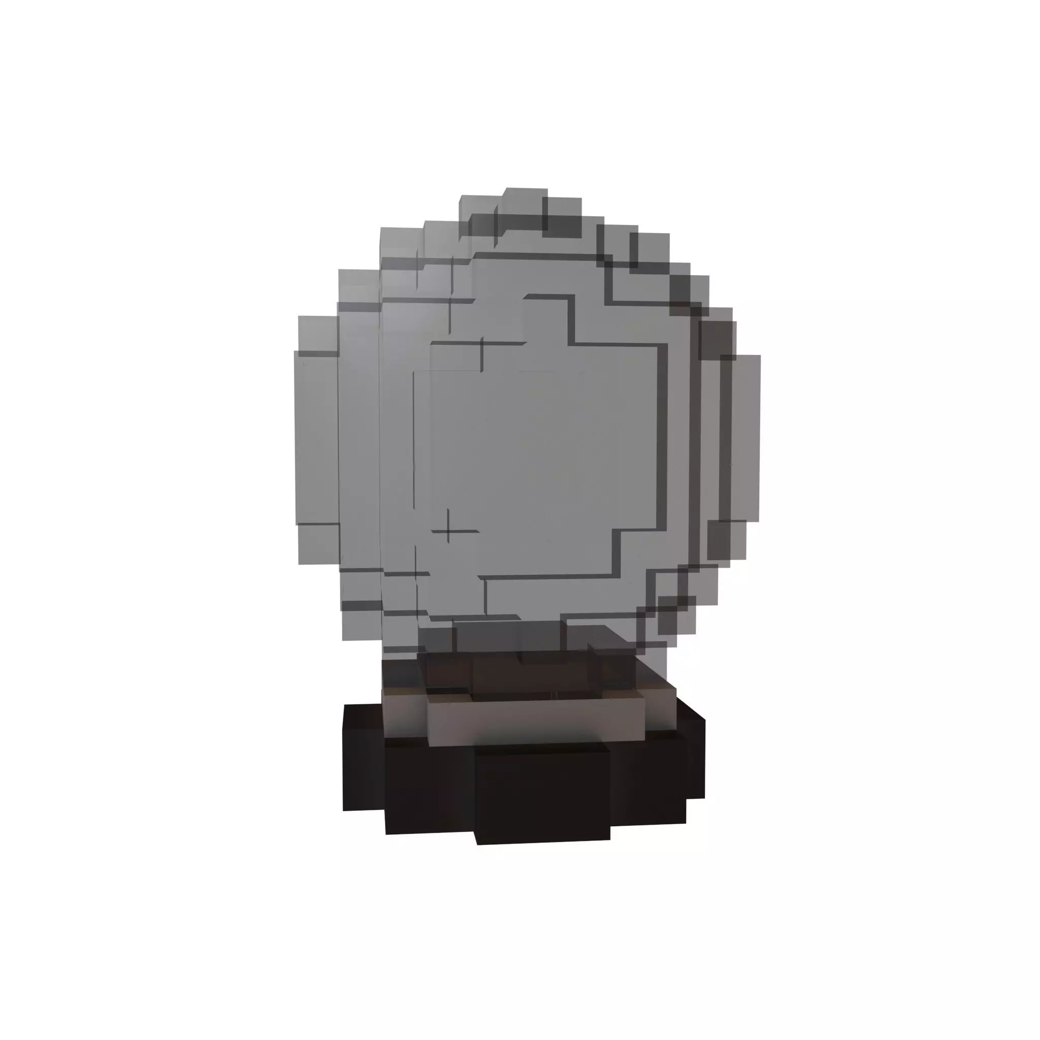 Voxel Crystal Ball V1 004 Low-poly 3D model_0