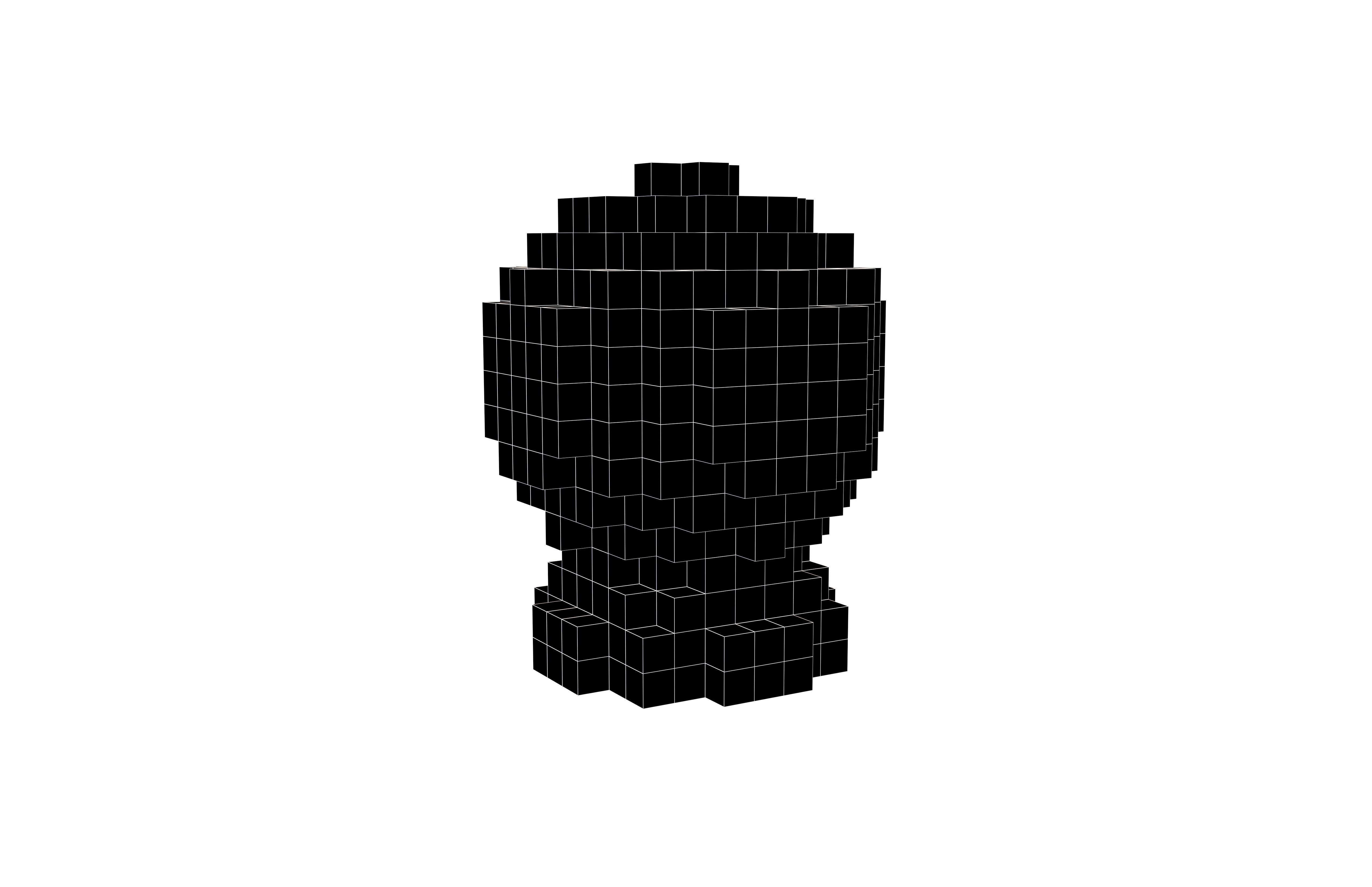 Voxel Crystal Ball V1 005 Low-poly 3D model_5