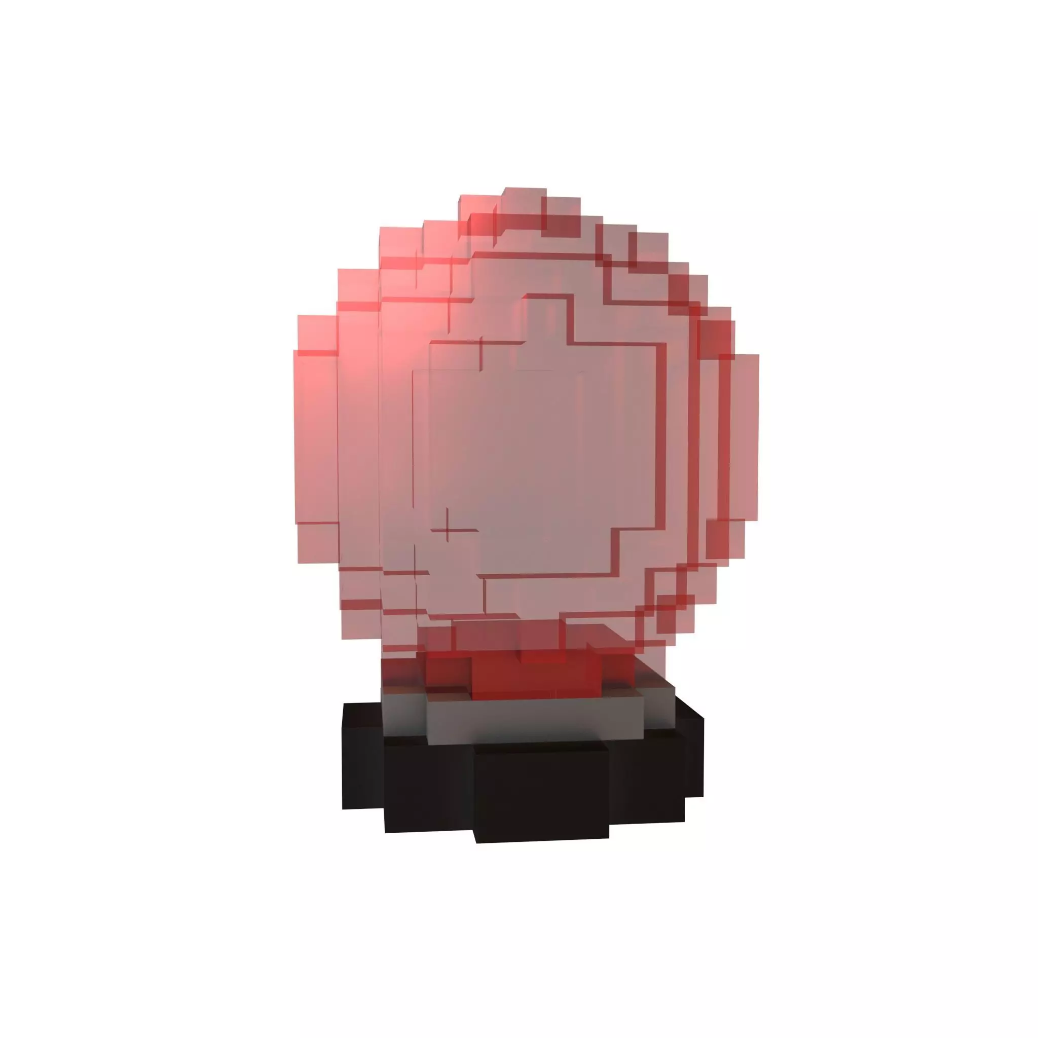 Voxel Crystal Ball V1 005 Low-poly 3D model_0