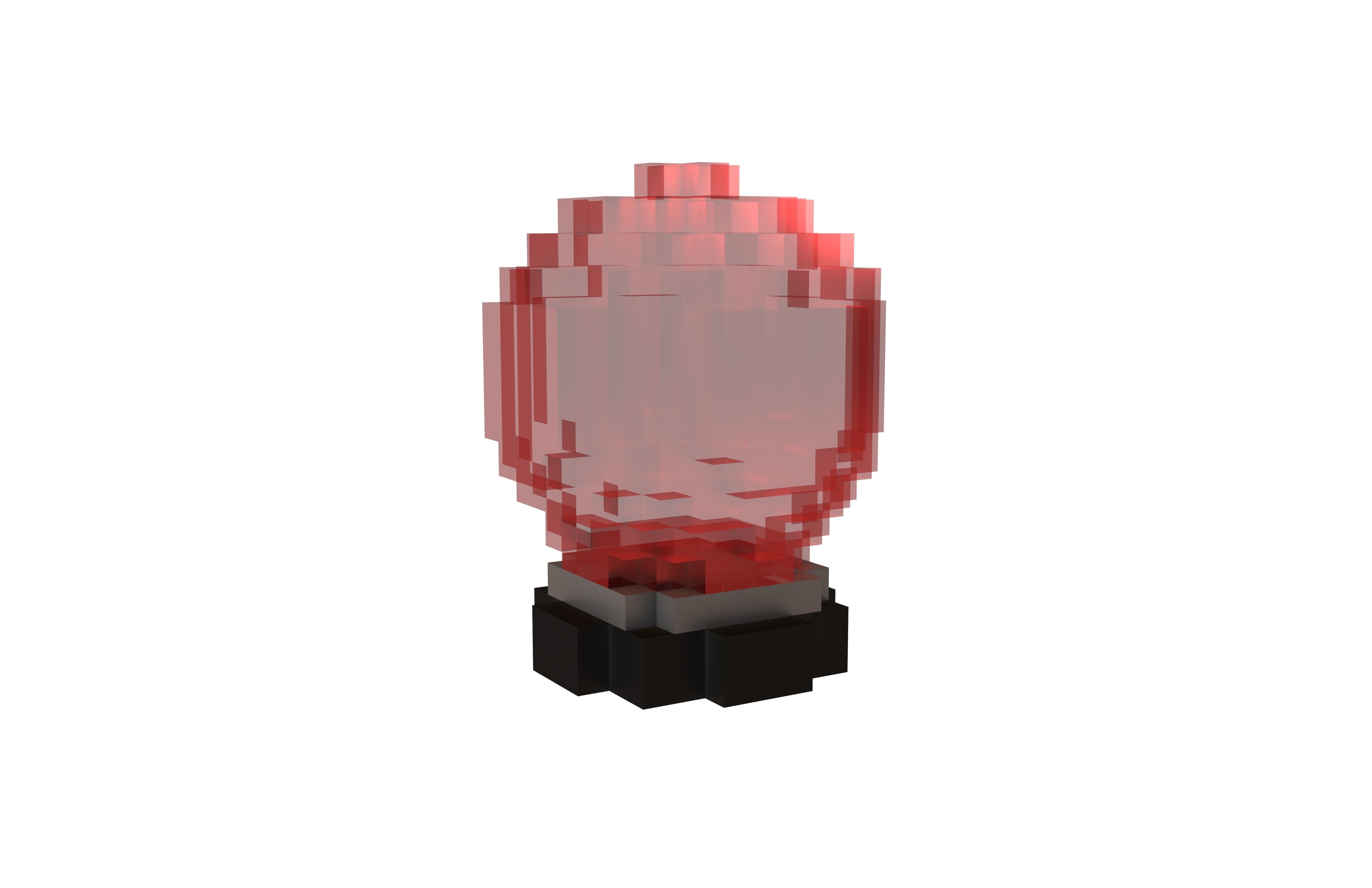 Voxel Crystal Ball V1 005 Low-poly 3D model_1