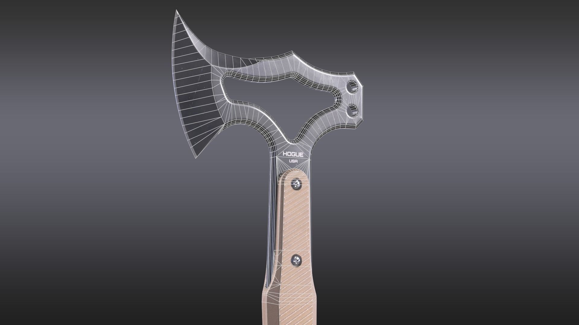 Hogue EX-T01 Tomahawk Low-poly 3D model_7