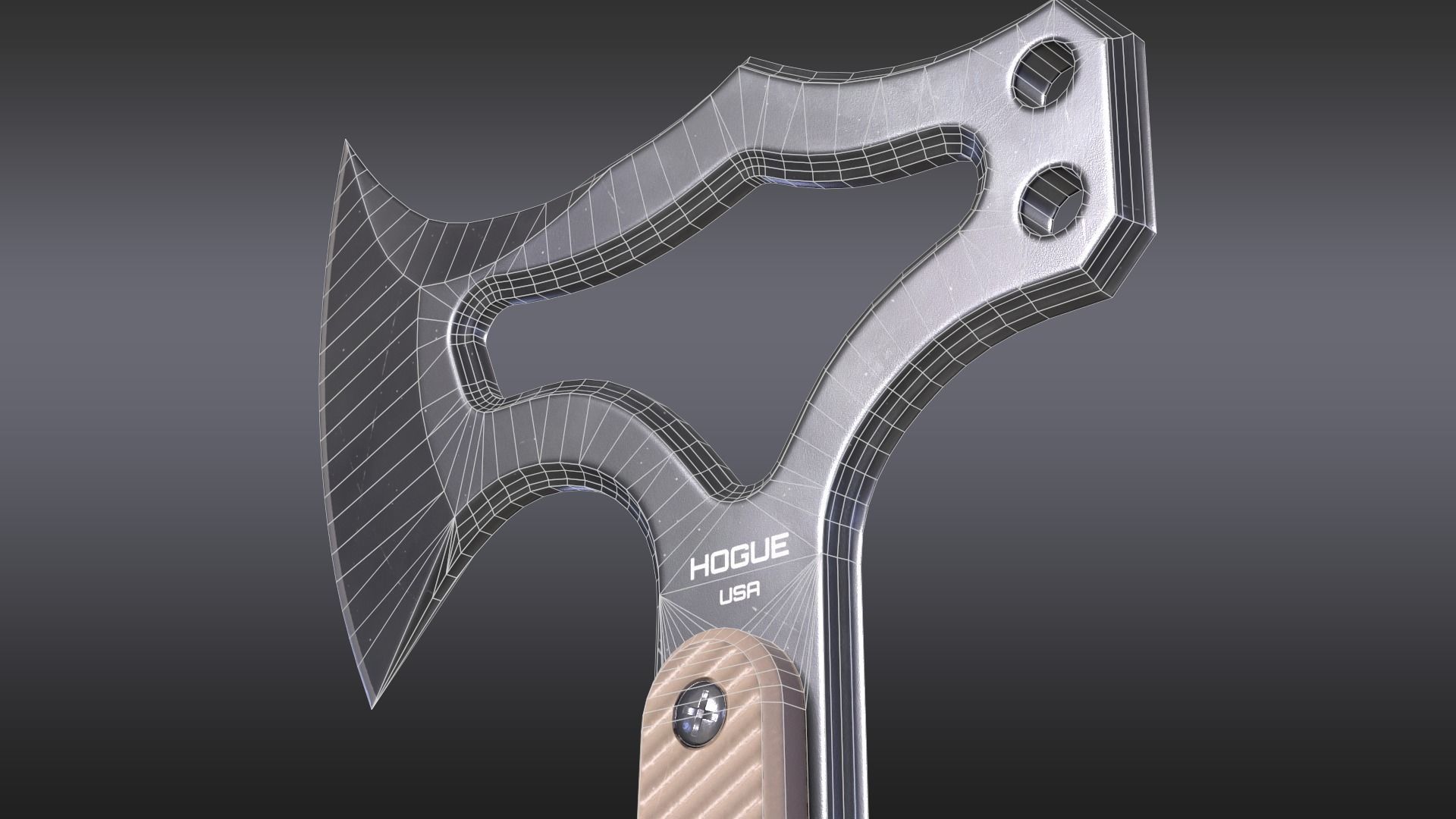 Hogue EX-T01 Tomahawk Low-poly 3D model_8