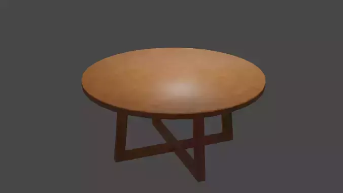 Round wooden table