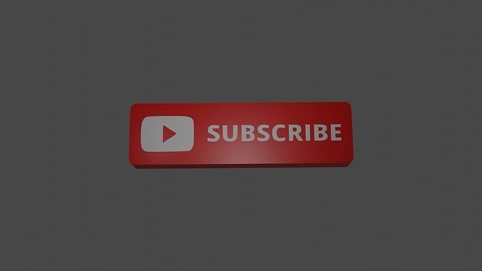 Logo Subscribe Youtube 3D model