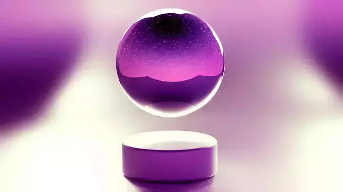 Magic floating sphere Free low-poly 3D model