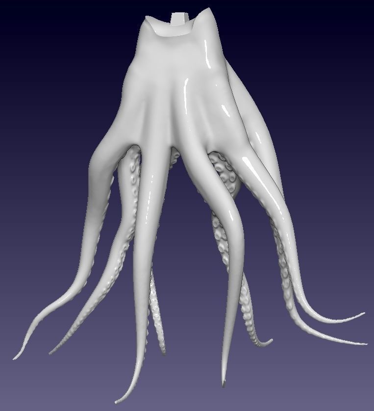 Octopus woman 3D print model_9