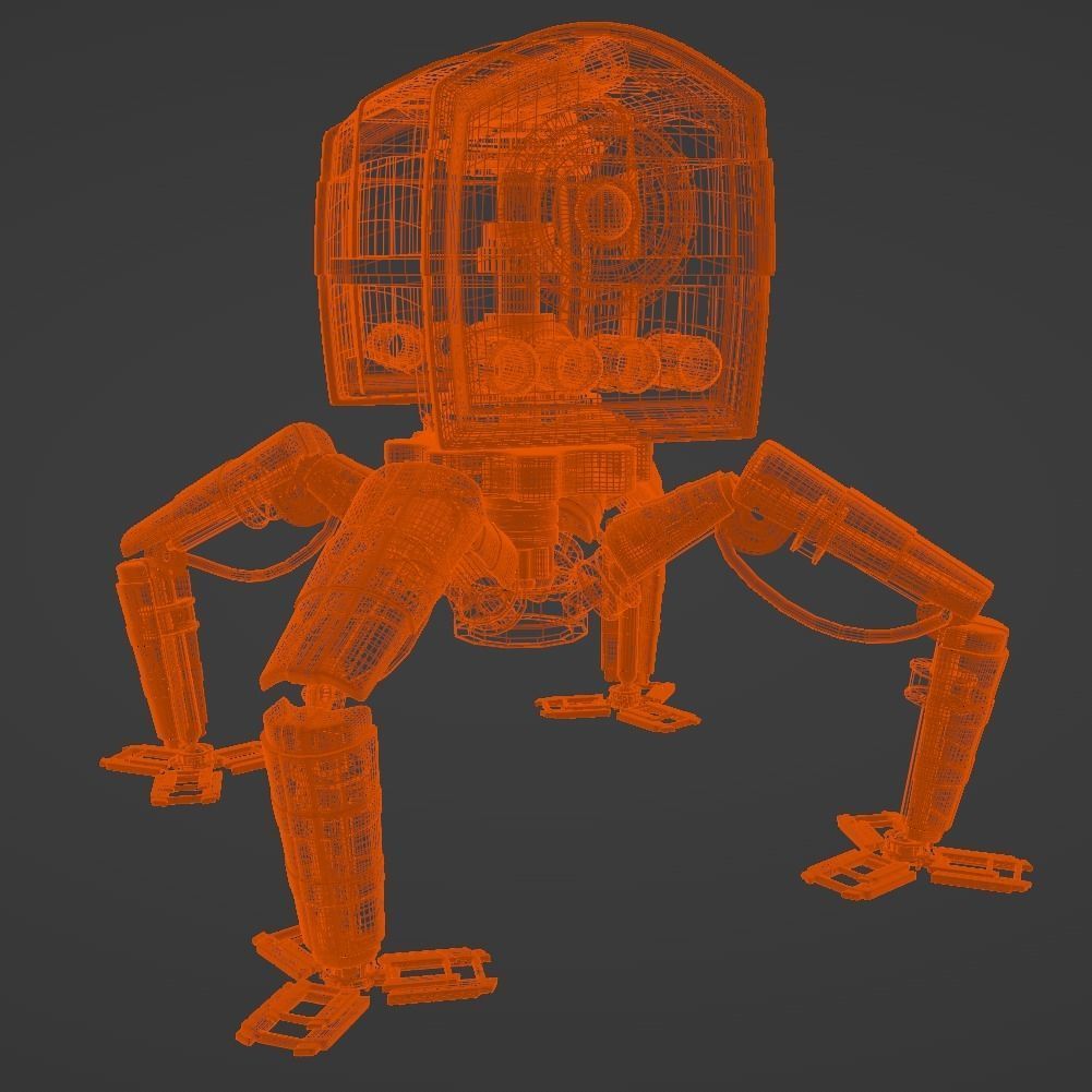 Spider robot 3D model_7