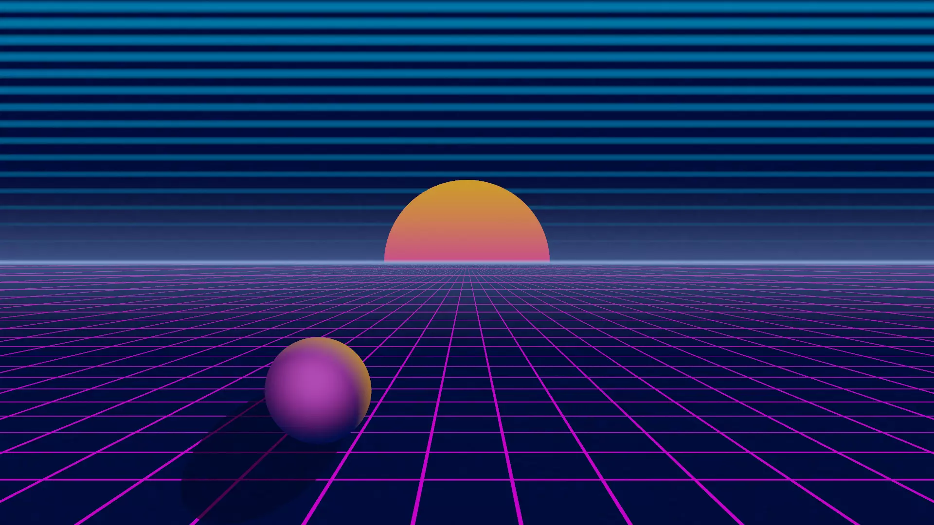 Procedural Synthwave - Blender only Texture