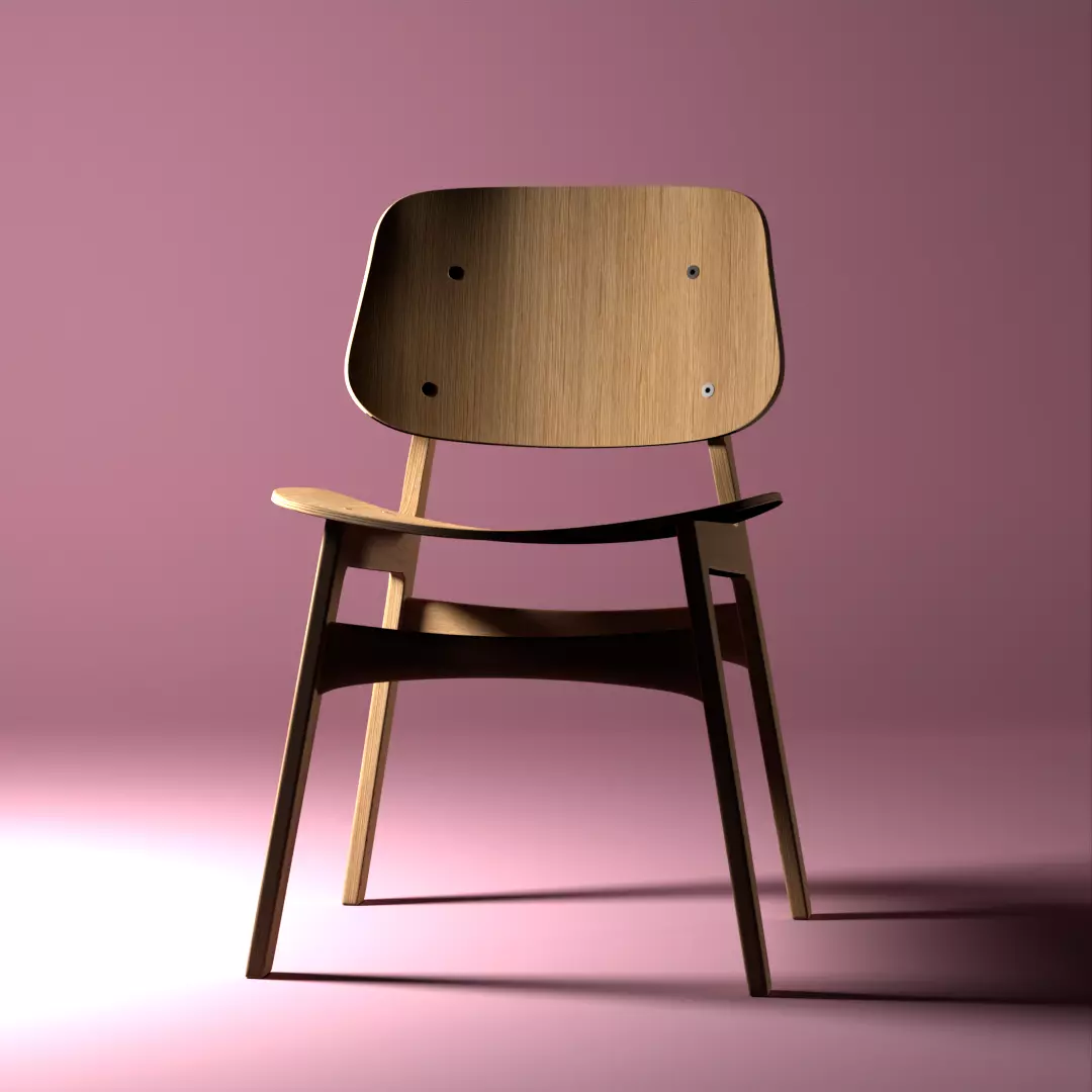 School Chair 3D model