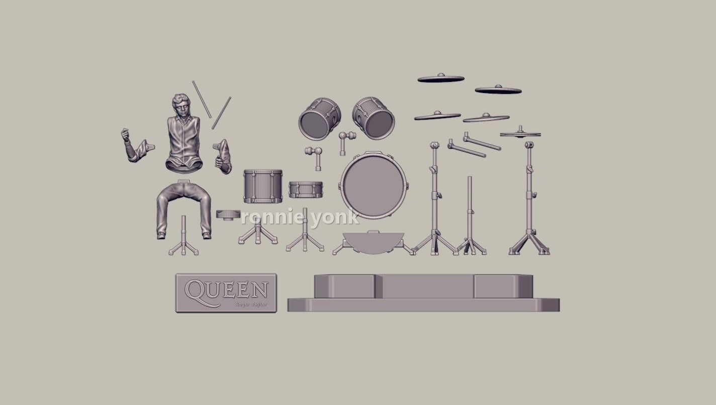 Roger Taylor - Queen 3D printing 3D print model_2