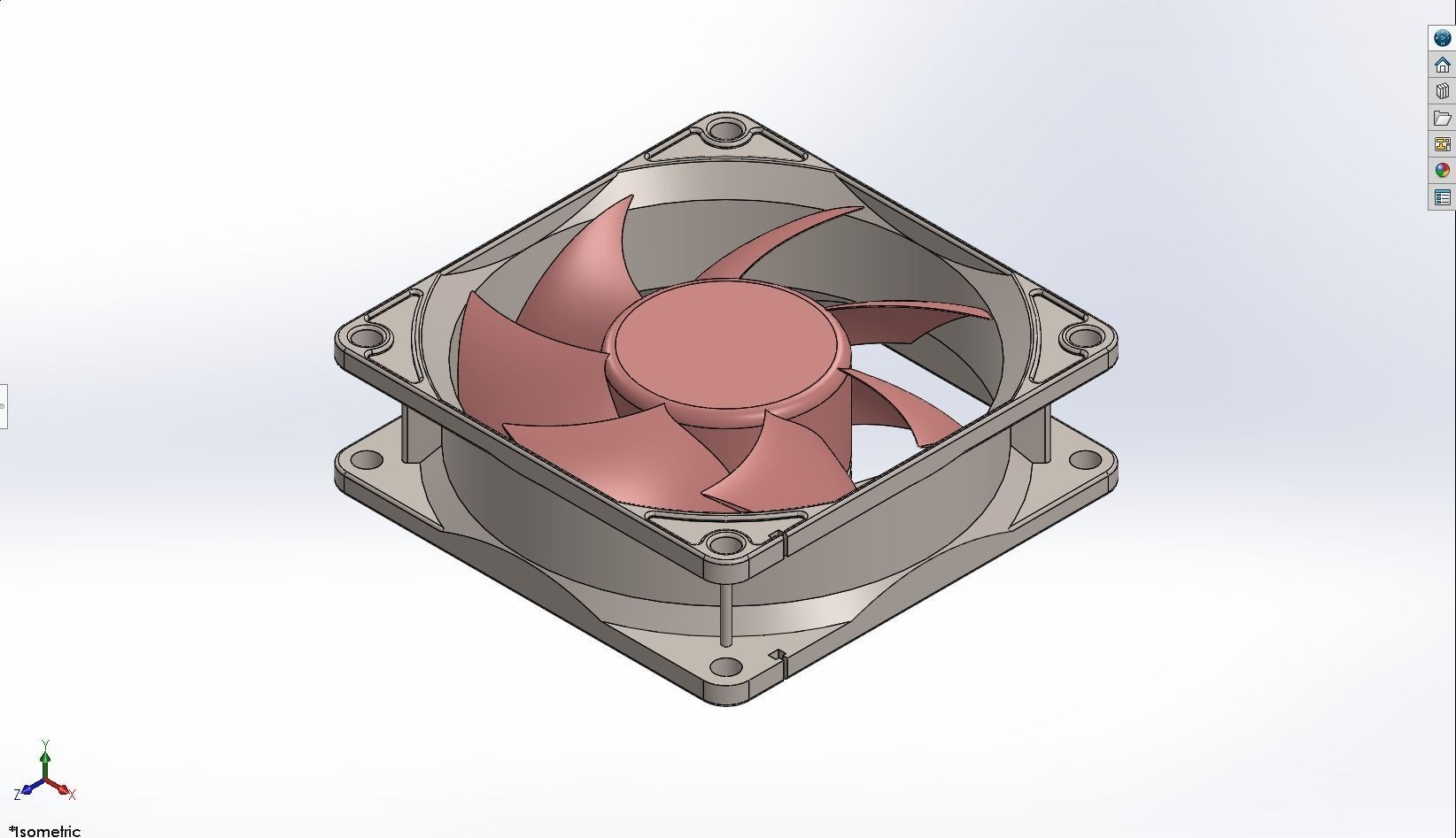PC fan solidworks 3D model_4