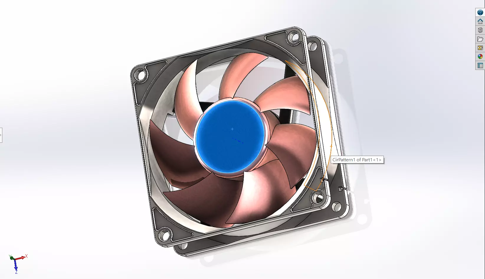 PC fan solidworks 3D model_0