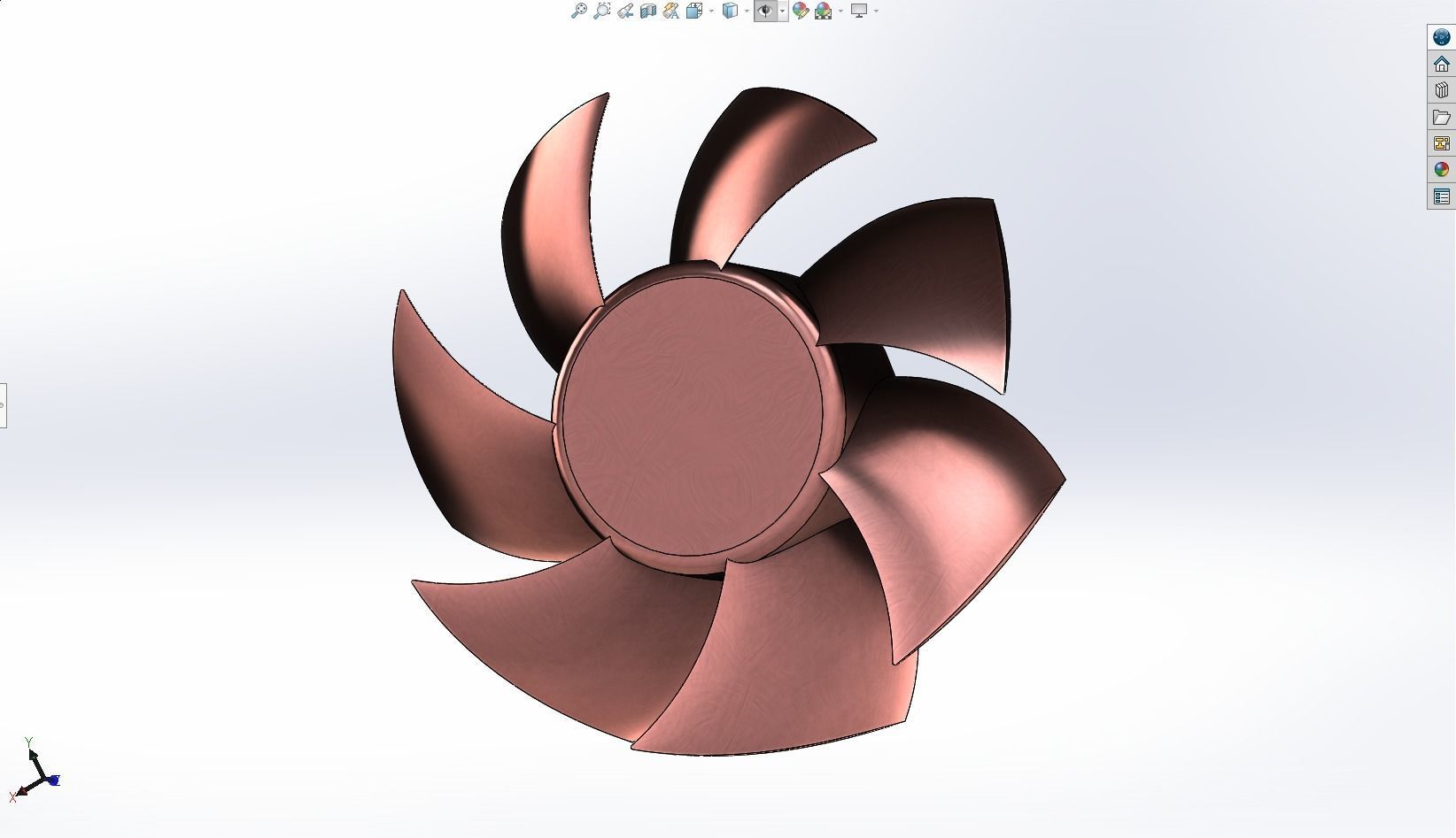 PC fan solidworks 3D model_1