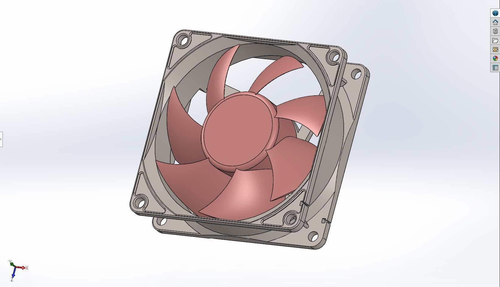 PC fan solidworks 3D model_9