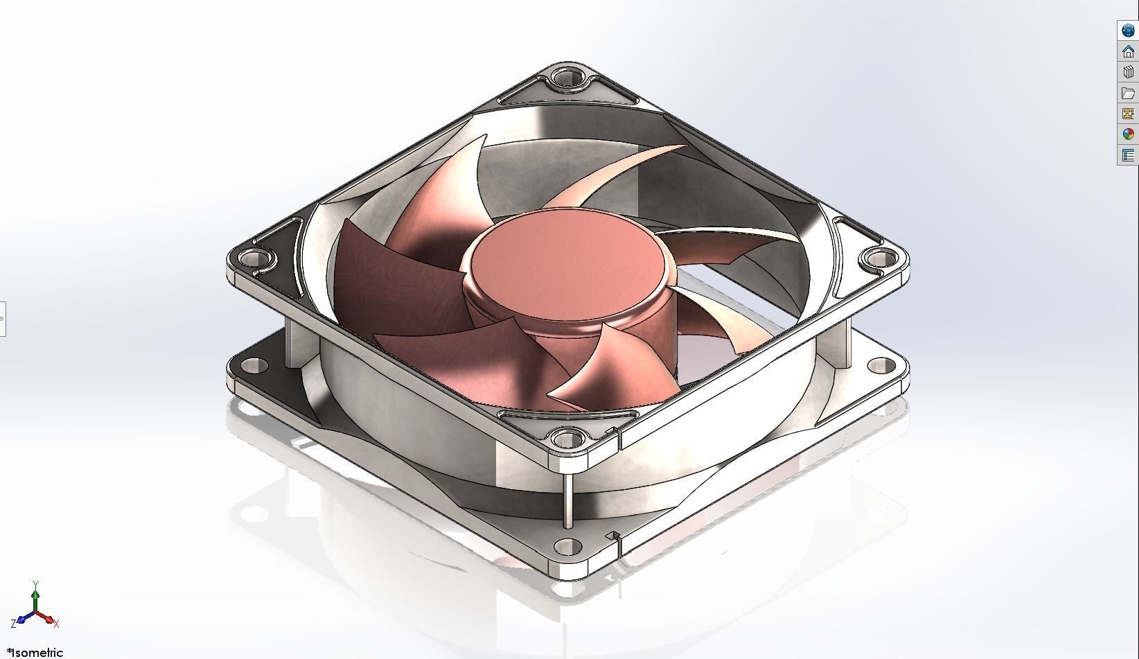 PC fan solidworks 3D model_5