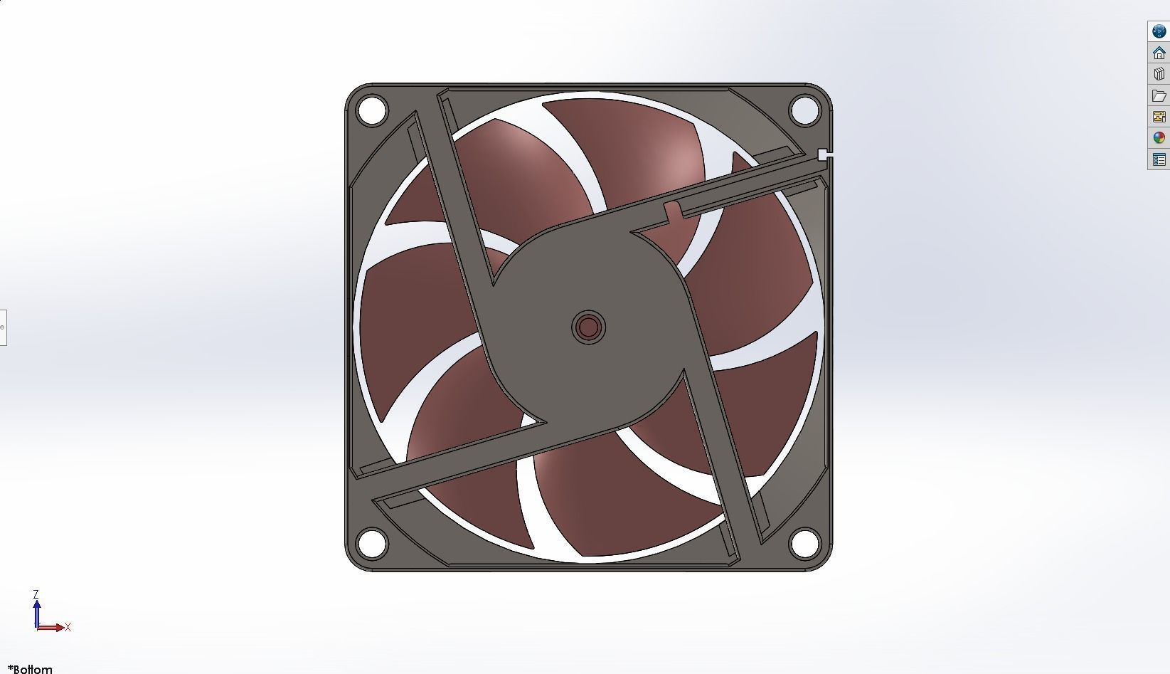 PC fan solidworks 3D model_7